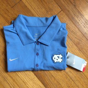 Nike Dri-Fit UNC Tar Heels Blue Polo Shirt